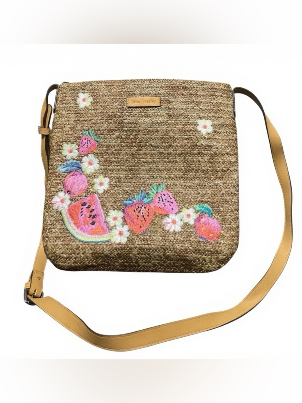 Vera Bradley Crossbody Straw Bag